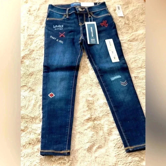 GIRLS OLD NAVY BALLERINA EMBELLISHED JEANS NWT SZ 7 - Picture 1 of 8